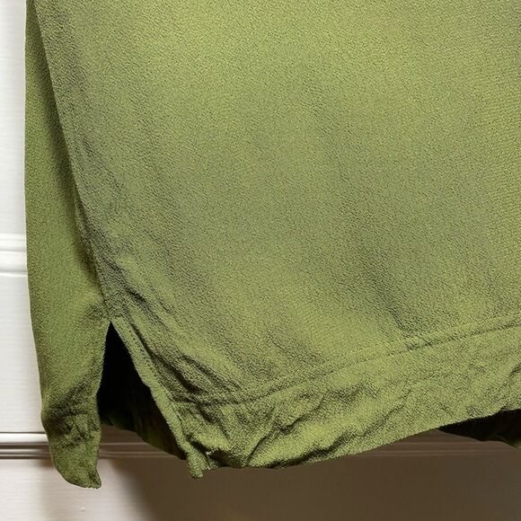 MADEWELL Novel V-neck Short Sleeve Mini Shift Dress Desert Olive Green Size XS - Picture 8 of 11